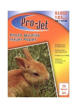 Projet A4 185g Papier photo brillant 20 pack