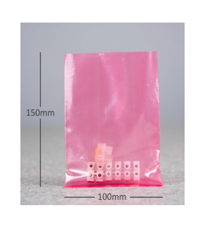 Sac antistatique rose 10x15cm (100pcs)